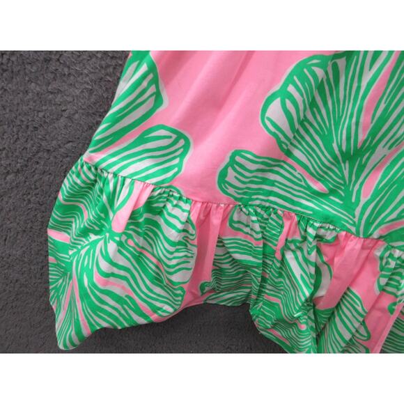 NWT Lilly Pulitzer Trisha Shirt Dress Who Let The Fronds Out Mandevilla Pink 0 - Picture 6 of 16